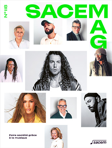 première ce couverture du Sacem Mag #118 : quand la musique fait société
